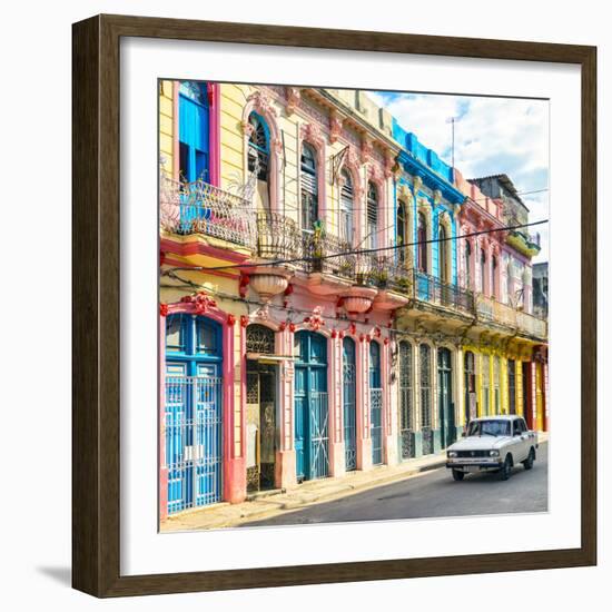 Cuba Fuerte Collection SQ - Colorful Facades in Havana-Philippe Hugonnard-Framed Photographic Print