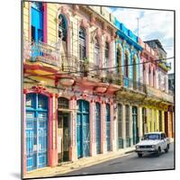 Cuba Fuerte Collection SQ - Colorful Facades in Havana-Philippe Hugonnard-Mounted Photographic Print