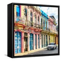 Cuba Fuerte Collection SQ - Colorful Facades in Havana-Philippe Hugonnard-Framed Stretched Canvas