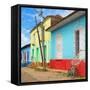 Cuba Fuerte Collection SQ - Colorful Facades Trinidad-Philippe Hugonnard-Framed Stretched Canvas