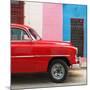 Cuba Fuerte Collection SQ - Colorful Havana and Red Chevy-Philippe Hugonnard-Mounted Photographic Print