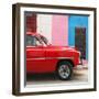 Cuba Fuerte Collection SQ - Colorful Havana and Red Chevy-Philippe Hugonnard-Framed Photographic Print