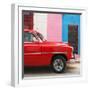 Cuba Fuerte Collection SQ - Colorful Havana and Red Chevy-Philippe Hugonnard-Framed Photographic Print