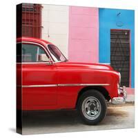 Cuba Fuerte Collection SQ - Colorful Havana and Red Chevy-Philippe Hugonnard-Stretched Canvas