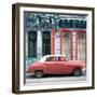 Cuba Fuerte Collection SQ - Coral Vintage Car in Havana-Philippe Hugonnard-Framed Photographic Print