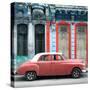 Cuba Fuerte Collection SQ - Coral Vintage Car in Havana-Philippe Hugonnard-Stretched Canvas