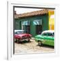 Cuba Fuerte Collection SQ - Cuban Green and Red Taxis-Philippe Hugonnard-Framed Photographic Print