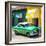 Cuba Fuerte Collection SQ - Cuban Green Taxi-Philippe Hugonnard-Framed Photographic Print