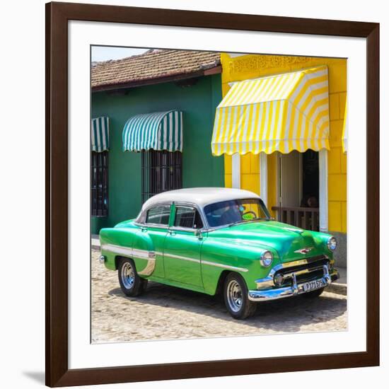 Cuba Fuerte Collection SQ - Cuban Green Taxi-Philippe Hugonnard-Framed Photographic Print