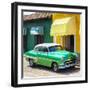 Cuba Fuerte Collection SQ - Cuban Green Taxi-Philippe Hugonnard-Framed Photographic Print