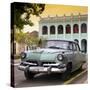 Cuba Fuerte Collection SQ - Cuban Retro Car at Sunset II-Philippe Hugonnard-Stretched Canvas