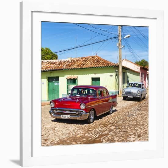 Cuba Fuerte Collection SQ - Cuban Taxis-Philippe Hugonnard-Framed Photographic Print