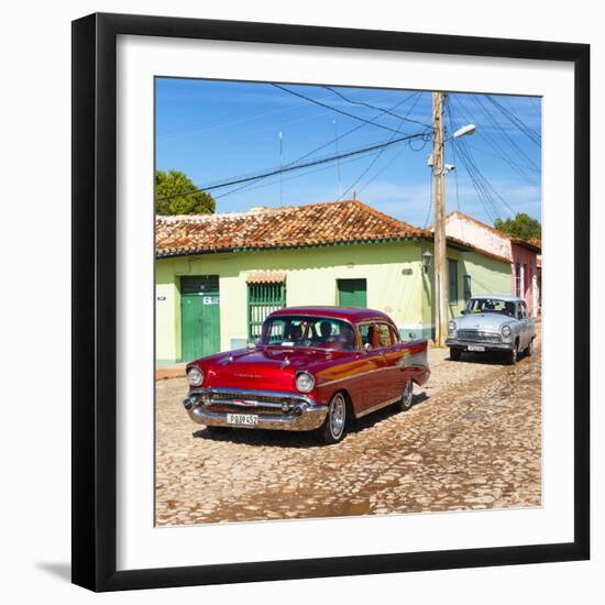 Cuba Fuerte Collection SQ - Cuban Taxis-Philippe Hugonnard-Framed Photographic Print