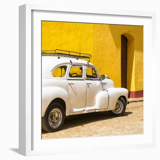 Cuba Fuerte Collection SQ - Cuban White Car-Philippe Hugonnard-Framed Photographic Print