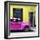 Cuba Fuerte Collection SQ - Deep Pink Vintage Car-Philippe Hugonnard-Framed Photographic Print