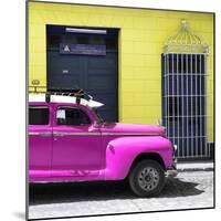Cuba Fuerte Collection SQ - Deep Pink Vintage Car-Philippe Hugonnard-Mounted Photographic Print