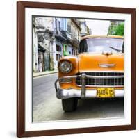 Cuba Fuerte Collection SQ - Detail on Orange Classic Chevrolet-Philippe Hugonnard-Framed Photographic Print