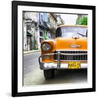 Cuba Fuerte Collection SQ - Detail on Orange Classic Chevrolet-Philippe Hugonnard-Framed Photographic Print