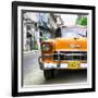 Cuba Fuerte Collection SQ - Detail on Orange Classic Chevrolet-Philippe Hugonnard-Framed Photographic Print