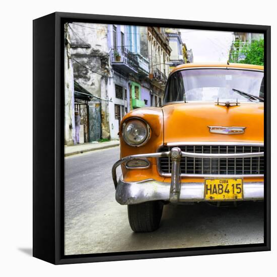 Cuba Fuerte Collection SQ - Detail on Orange Classic Chevrolet-Philippe Hugonnard-Framed Stretched Canvas