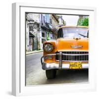 Cuba Fuerte Collection SQ - Detail on Orange Classic Chevrolet-Philippe Hugonnard-Framed Photographic Print