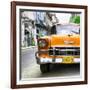 Cuba Fuerte Collection SQ - Detail on Orange Classic Chevrolet-Philippe Hugonnard-Framed Photographic Print