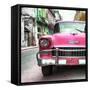 Cuba Fuerte Collection SQ - Detail on Pink Classic Chevrolet-Philippe Hugonnard-Framed Stretched Canvas