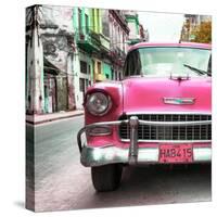 Cuba Fuerte Collection SQ - Detail on Pink Classic Chevrolet-Philippe Hugonnard-Stretched Canvas