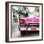 Cuba Fuerte Collection SQ - Detail on Pink Classic Chevrolet-Philippe Hugonnard-Framed Photographic Print