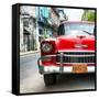 Cuba Fuerte Collection SQ - Detail on Red Classic Chevrolet-Philippe Hugonnard-Framed Stretched Canvas