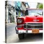 Cuba Fuerte Collection SQ - Detail on Red Classic Chevrolet-Philippe Hugonnard-Stretched Canvas