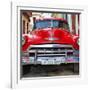 Cuba Fuerte Collection SQ - Detail on Red Classic Chevy-Philippe Hugonnard-Framed Photographic Print