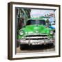 Cuba Fuerte Collection SQ - Green Chevy-Philippe Hugonnard-Framed Photographic Print