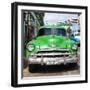 Cuba Fuerte Collection SQ - Green Chevy-Philippe Hugonnard-Framed Photographic Print