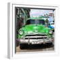 Cuba Fuerte Collection SQ - Green Chevy-Philippe Hugonnard-Framed Photographic Print