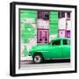 Cuba Fuerte Collection SQ - Green Classic American Car-Philippe Hugonnard-Framed Photographic Print