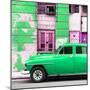 Cuba Fuerte Collection SQ - Green Classic American Car-Philippe Hugonnard-Mounted Photographic Print