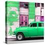 Cuba Fuerte Collection SQ - Green Classic American Car-Philippe Hugonnard-Stretched Canvas