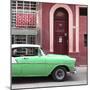 Cuba Fuerte Collection SQ - Green Classic Car in Havana-Philippe Hugonnard-Mounted Photographic Print