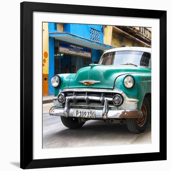 Cuba Fuerte Collection SQ - Green Classic Car-Philippe Hugonnard-Framed Photographic Print