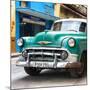 Cuba Fuerte Collection SQ - Green Classic Car-Philippe Hugonnard-Mounted Photographic Print