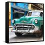 Cuba Fuerte Collection SQ - Green Classic Car-Philippe Hugonnard-Framed Stretched Canvas