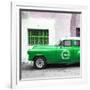 Cuba Fuerte Collection SQ - Green Pontiac 1953 Original Classic Car-Philippe Hugonnard-Framed Photographic Print