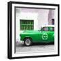 Cuba Fuerte Collection SQ - Green Pontiac 1953 Original Classic Car-Philippe Hugonnard-Framed Photographic Print