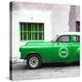 Cuba Fuerte Collection SQ - Green Pontiac 1953 Original Classic Car-Philippe Hugonnard-Stretched Canvas