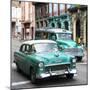 Cuba Fuerte Collection SQ - Green Taxi Cars Havana-Philippe Hugonnard-Mounted Photographic Print