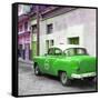 Cuba Fuerte Collection SQ - Green Taxi Pontiac 1953-Philippe Hugonnard-Framed Stretched Canvas