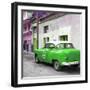 Cuba Fuerte Collection SQ - Green Taxi Pontiac 1953-Philippe Hugonnard-Framed Photographic Print