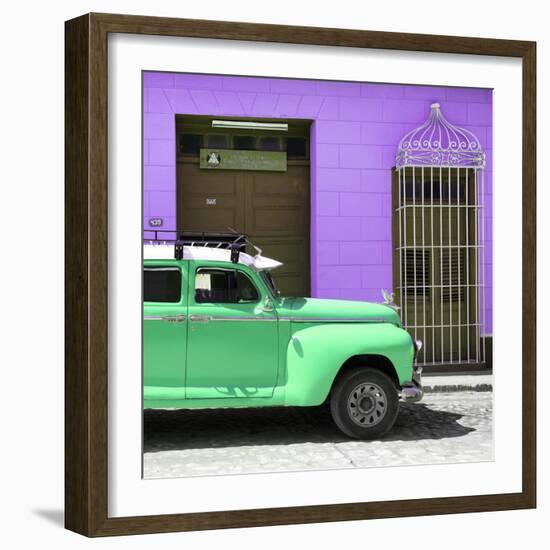 Cuba Fuerte Collection SQ - Green Vintage Car Trinidad-Philippe Hugonnard-Framed Photographic Print