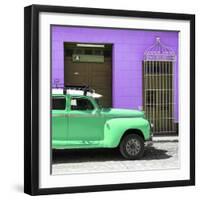 Cuba Fuerte Collection SQ - Green Vintage Car Trinidad-Philippe Hugonnard-Framed Photographic Print